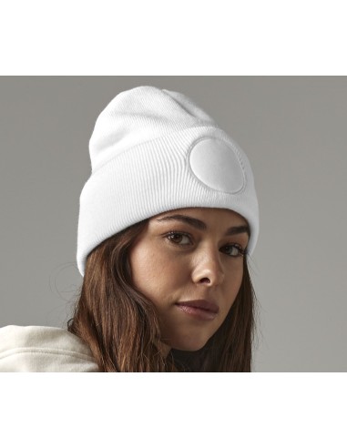 BEE-B446-Circular Patch Beanie